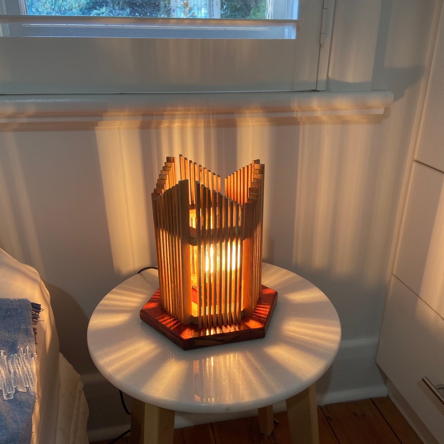 Sloped Hexagon Bedside Lamp