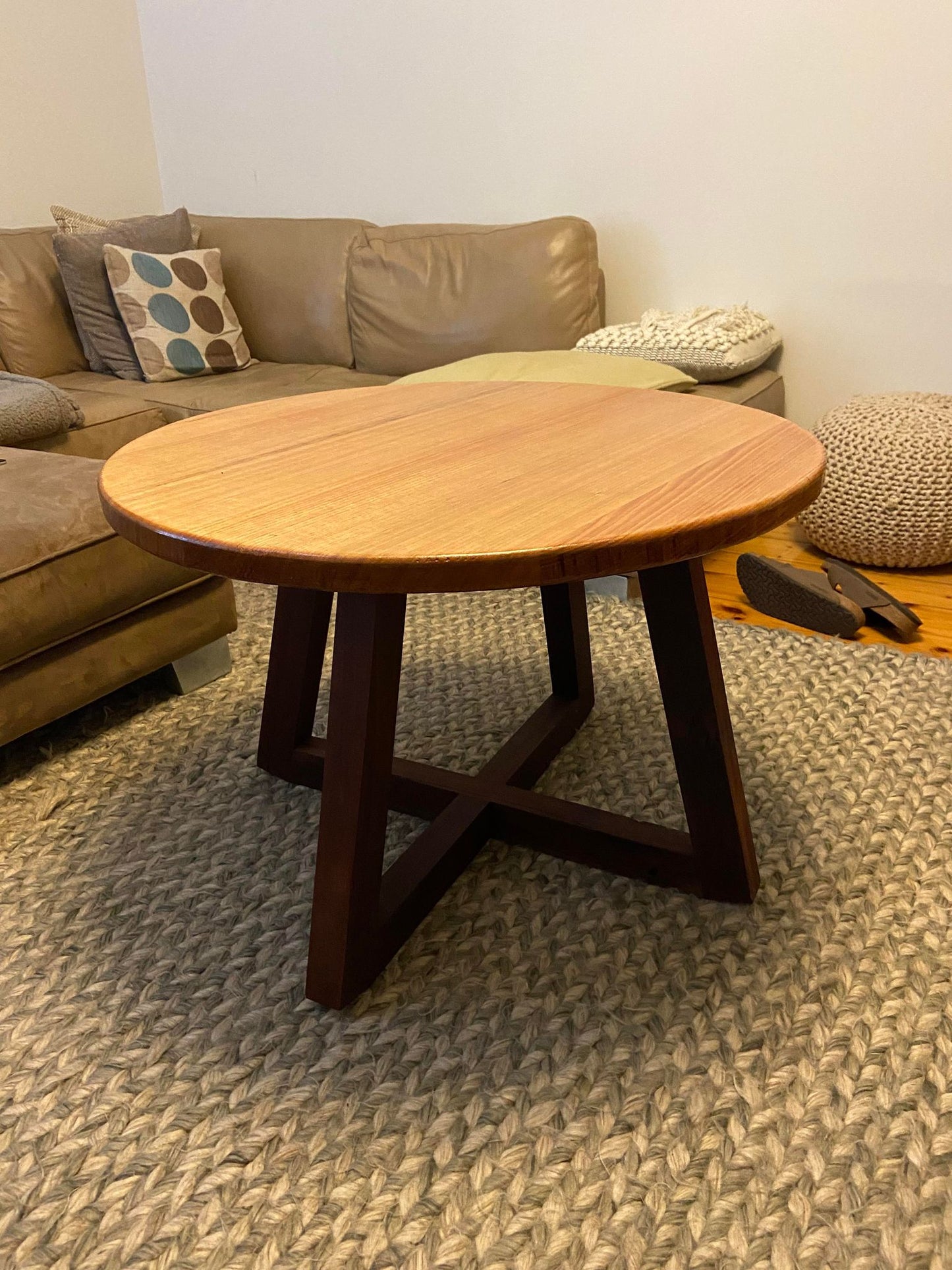 Round Tasmanian Ash & Jarrah Coffee Table