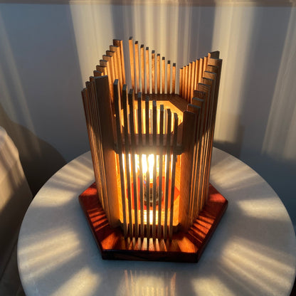 Sloped Hexagon Bedside Lamp