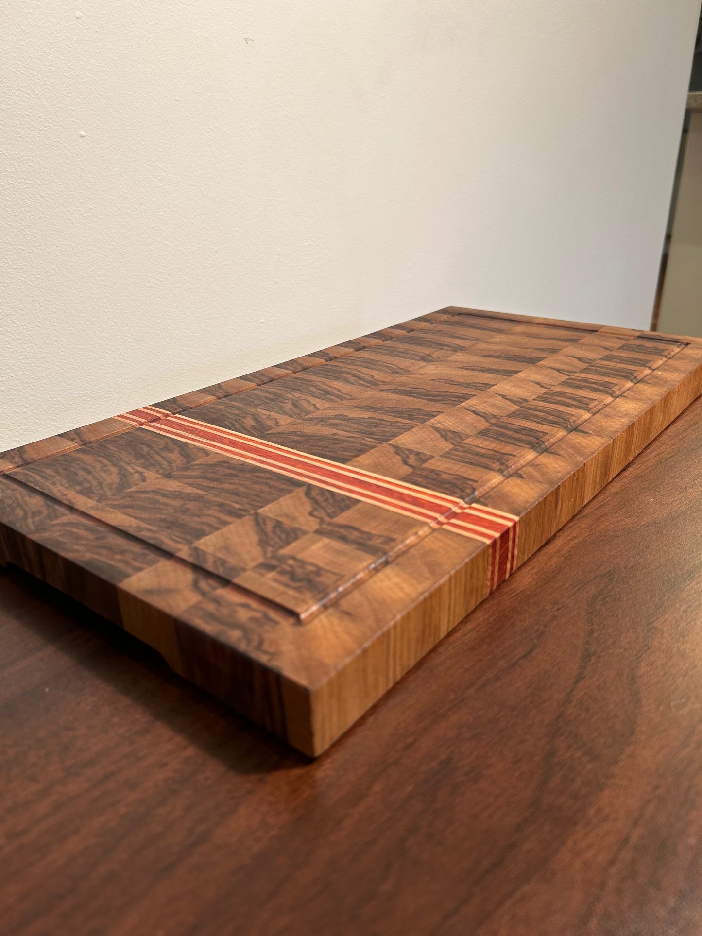 Walnut & African Paduak Chopping Board