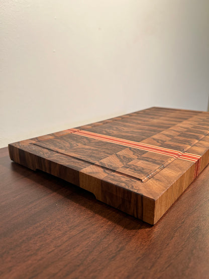 Walnut & African Paduak Chopping Board