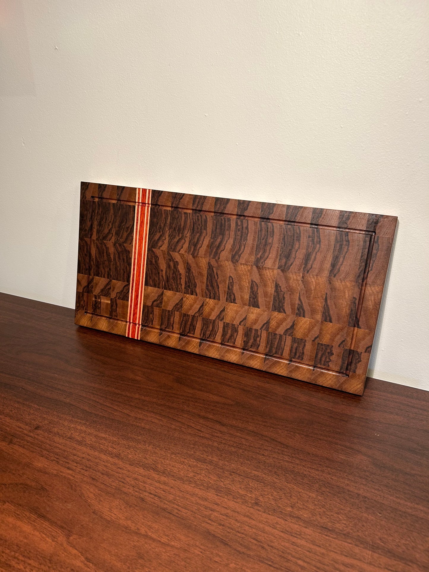 Walnut & African Paduak Chopping Board