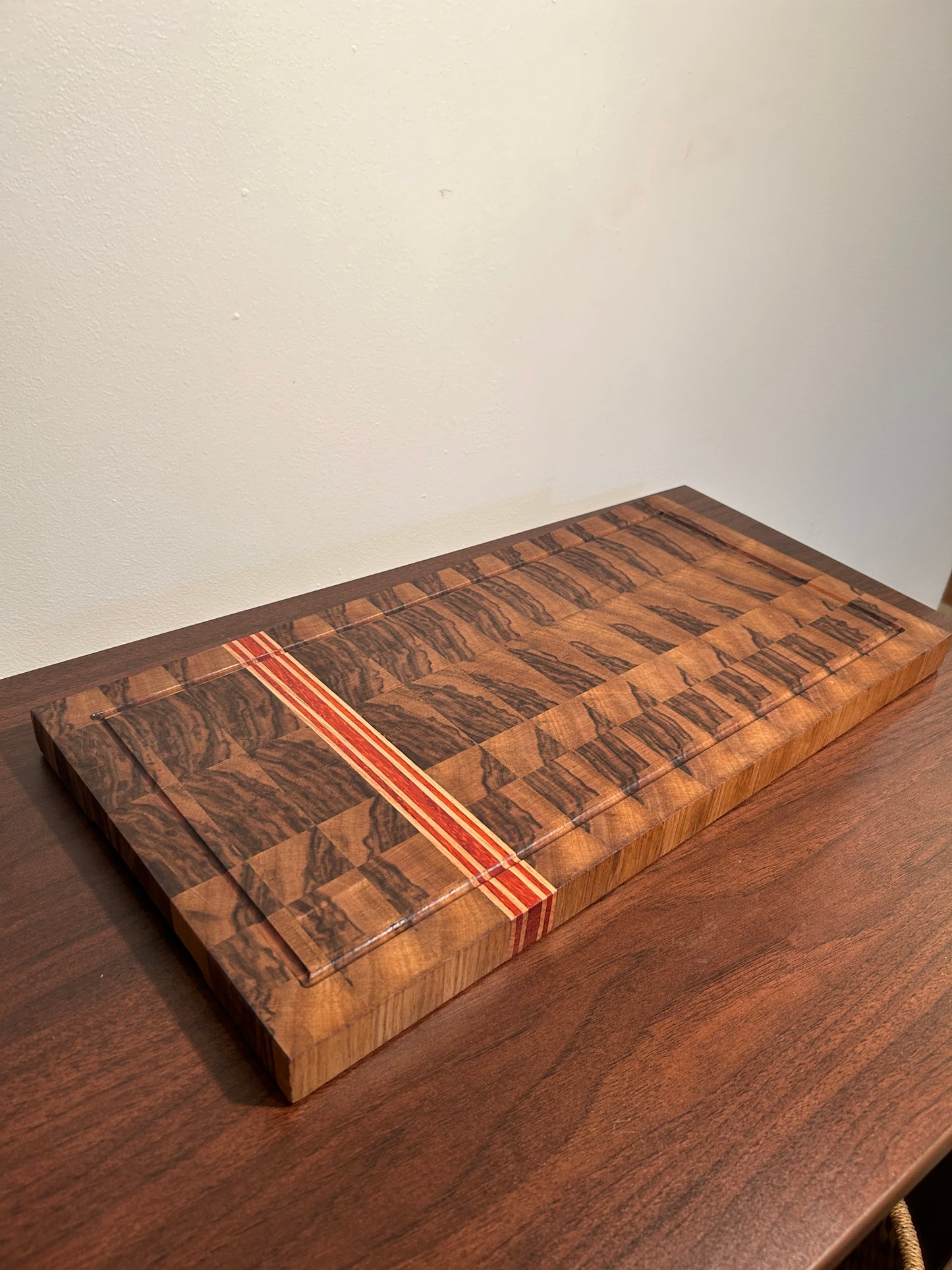 Walnut & African Paduak Chopping Board